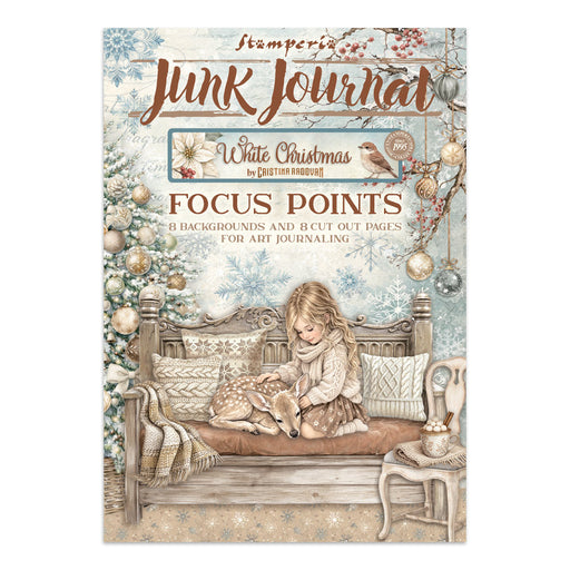 STAMPERIA ART JUNK JOURNAL FOCUS POINTS FOR ART AND CRAFTS WHITE CHRISTMAS - SBJKS07 (PRE ORDER NOW SHIPPING EARLY AUGUST 2026)