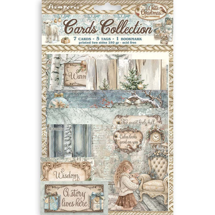 STAMPERIA CARDS COLLECTION WHITE CHRISTMAS - SBCARD49 (PRE ORDER NOW SHIPPING EARLY AUGUST 2026)