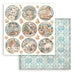 STAMPERIA 12X12 PAPER DOUBLE FACE WHITE CHRISTMAS ROUNDS - SBB1160 (PRE ORDER NOW SHIPPING EARLY AUGUST 2026)