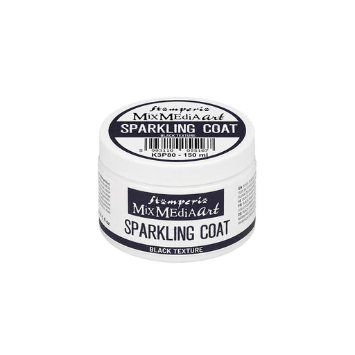 STAMPERIA BLACK SPARKLE COAT 150ML - K3P80(PRE ORDER NOW SHIPPING IN LATER OCTOBER 2026)