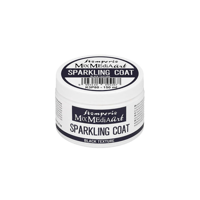 STAMPERIA BLACK SPARKLE COAT 150ML - K3P80(PRE ORDER NOW SHIPPING IN LATER OCTOBER 2026)