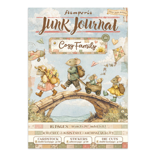 STAMPERIA JUNK JOURNAL STICKERS CUT OUT BACKGROUNDS COZY FAMILY - SBJK32(PRE ORDER NOW SHIPPING IN LATER OCTOBER 2026)