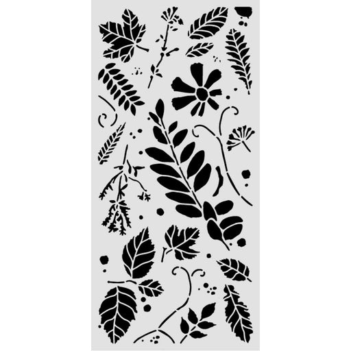 STAMPERIA STENCIL 12CM X 25CM FLOWERS AND POEMS MIXED LEAVES - KSTDL176(PRE ORDER NOW SHIPPING IN LATER OCTOBER 2026)