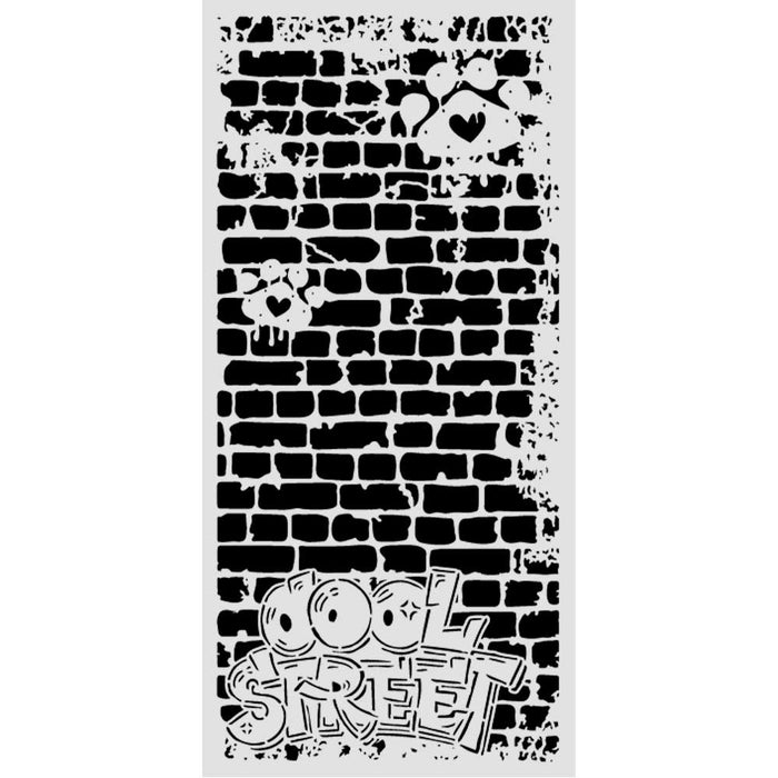 STAMPERIA STENCIL 12CM X 25CM FURRY FRIENDS 2 COOL STREET BRICKS - KSTDL181(PRE ORDER NOW SHIPPING IN LATER OCTOBER 2026)