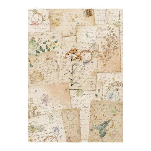 STAMPERIA A4 RICE PAPER PACKED FLOWERS AND POEMS BOTANIC SHEETS -DFSA41162(PRE ORDER NOW SHIPPING IN LATER OCTOBER 2026)