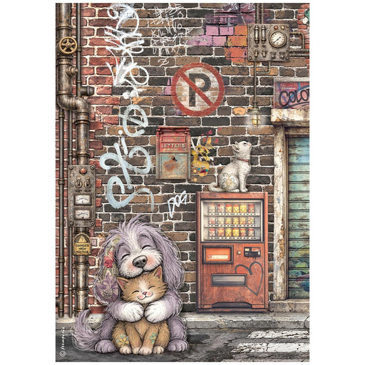 STAMPERIA A4 RICE PAPER PACKED FURRY FRIENDS 2 CAT AND DOG - DFSA41170(PRE ORDER NOW SHIPPING IN LATER OCTOBER 2026)