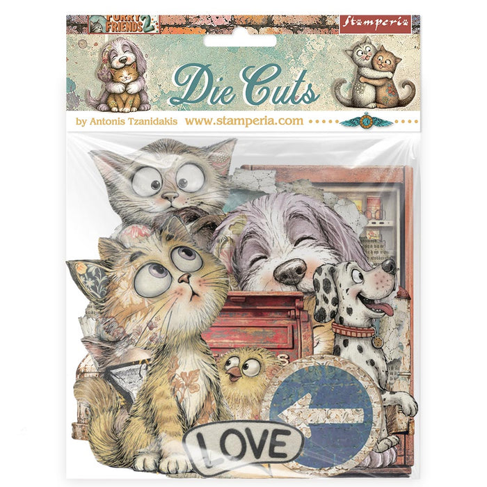 STAMPERIA DIE CUTS FURRY FRIENDS 2 - DFLDC146(PRE ORDER NOW SHIPPING IN LATER OCTOBER 2026)
