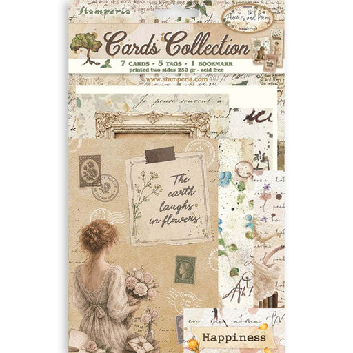 STAMPERIA CARDS COLLECTION FLOWERS AND POEMS - SBCARD51(PRE ORDER NOW SHIPPING IN LATER OCTOBER 2026)