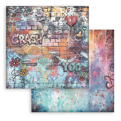 STAMPERIA 12X12 PAPER DOUBLE FACE FURRY FRIENDS 2 GRAFFITI FLOWERS - SBB1174(PRE ORDER NOW SHIPPING IN LATER OCTOBER 2026)