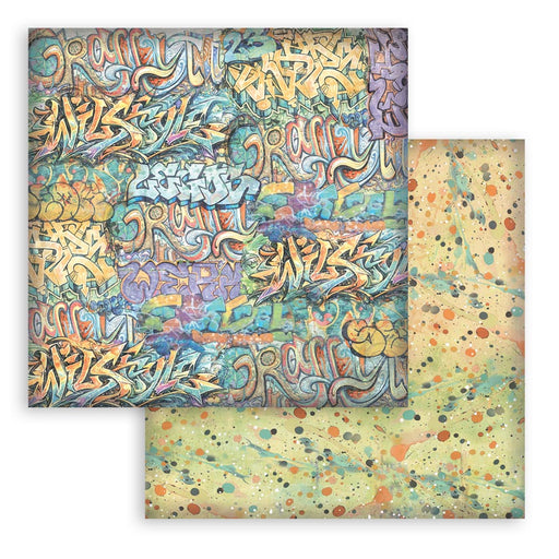 STAMPERIA 12X12 PAPER DOUBLE FACE FURRY FRIENDS 2 GRAFFITI LETTERING - SBB1175(PRE ORDER NOW SHIPPING IN LATER OCTOBER 2026)