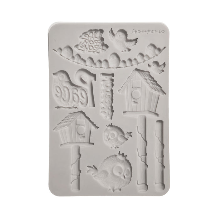 STAMPERIA SILICONE MOLD A5 FURRY FRIENDS 2 BIRDS - KACMA625(PRE ORDER NOW SHIPPING IN LATER OCTOBER 2026)