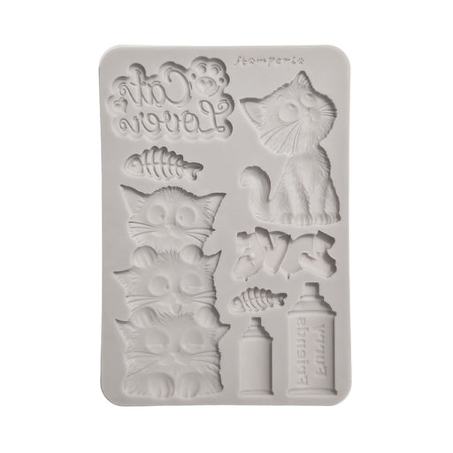 STAMPERIA SILICONE MOLD A5 FURRY FRIENDS 2 CATS - KACMA626(PRE ORDER NOW SHIPPING IN LATER OCTOBER 2026)
