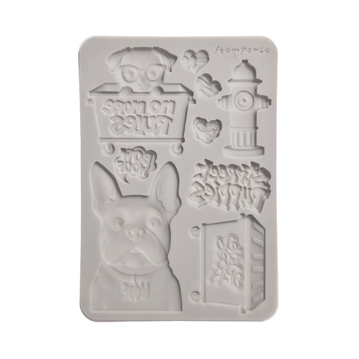 STAMPERIA SILICONE MOLD A5 FURRY FRIENDS 2 DOGS - KACMA627(PRE ORDER NOW SHIPPING IN LATER OCTOBER 2026)