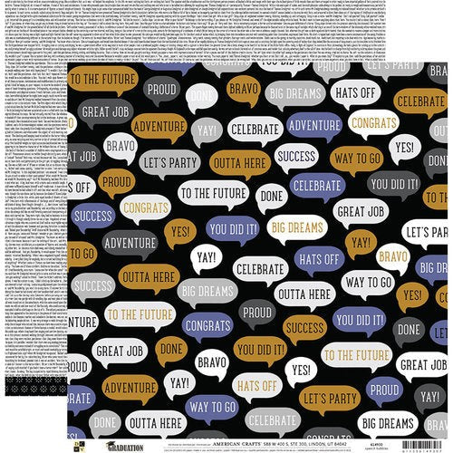 AMERICAN CRAFT 12 X12 PAPER GRADUATION SPEECH BUBBLES - AC614930