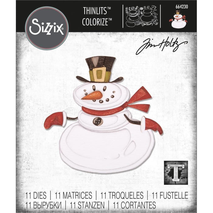 SIZZIX TIM HOLTZ THINLITS MR SNOWMAN - SZ664230
