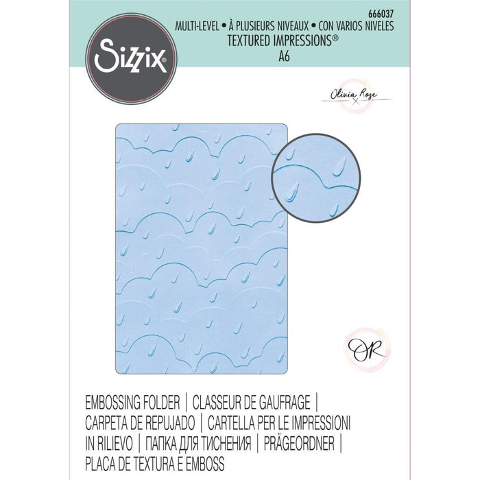 SIZZIX EMBOSSING FOLDER RAIN CLOUDS - SZ666037