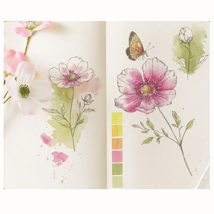 SIZZIX CLEAR STAMP SET COSMOS AND BUTTERFLIES -SZ666924