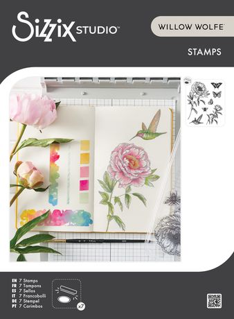 SIZZIX CLEAR STAMP SET FLOWERS - SZ666926