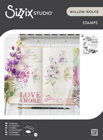 SIZZIX WILLOW WOLFE STAMP LOVE LETTERS - SZ667094