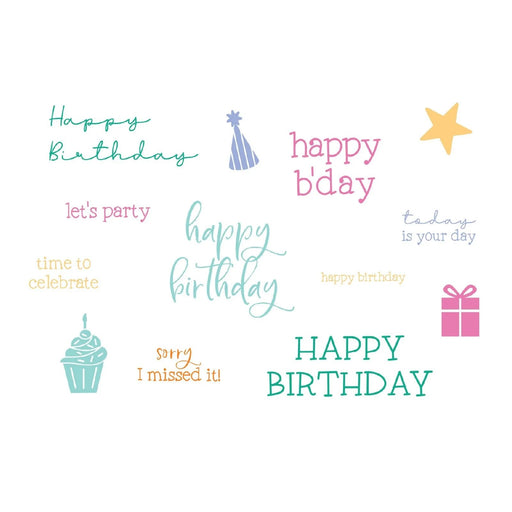SIZZIX STAMPS CATHERINE POOLER DISIGNS BIRTHDAY SENTIMENTS - SZ667111