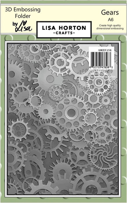 GEARS A6 3D EMBOSSING FOLDER - LHCEF151