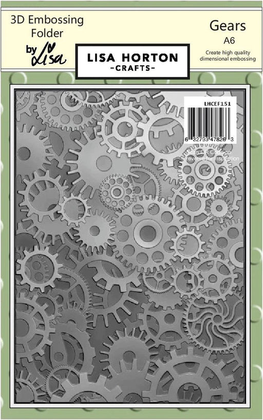 GEARS A6 3D EMBOSSING FOLDER - LHCEF151
