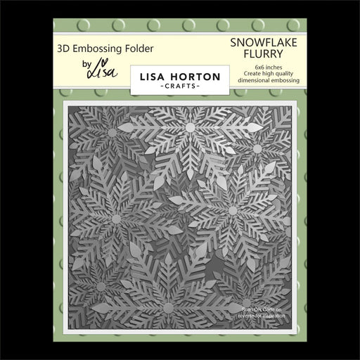 LISA HORTON CRAFTS SNOWFLAKE FLURRY 6X6 3D EMBOSSING FOLDER - LHCEF162