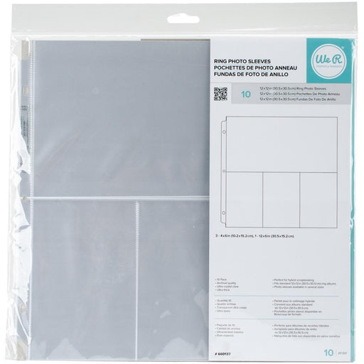 WER 6 X 4 6 X 12 SCRAPBOOK REFILLS RING PHOTO SLEEVE - WR660137