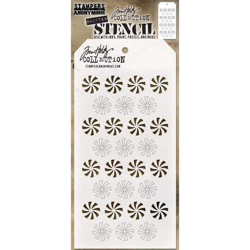 TIM HOLTZ COLLECTION LAYERING STENCIL SHIFTERS PEPPERMINT - THS137