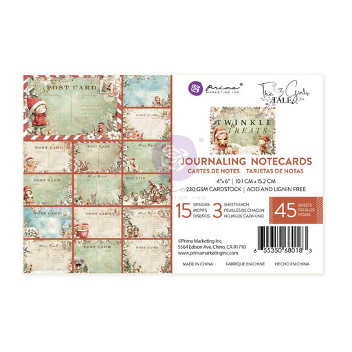 PRIMA MARKETING JOURNALING CARDS 4 X 6 TWINKLE AND TREATS -P680183