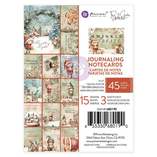 PRIMA MARKETING JOURNALING CARDS 3 X 4 TWINKLE AND TREATS -P680190