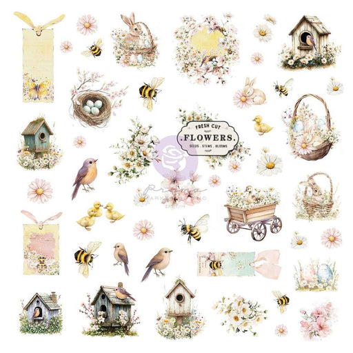 PRIMA AMONG THE WILD FLOWERS COLLECTION EPHEMERA SPRING BITS 96 PCS - P682279