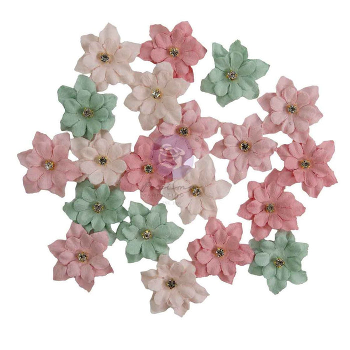 PRIMA BUTTONS AND KEEPSAKES COLLECTION FLOWERS DELICATE TRIMMING - 20 PCS - P684723