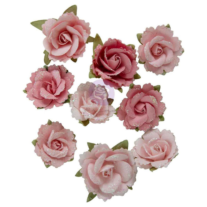 PRIMA BUTTONS AND KEEPSAKES COLLECTION FLOWERS ENVELOPED ROSES- 9 PCS - P684730
