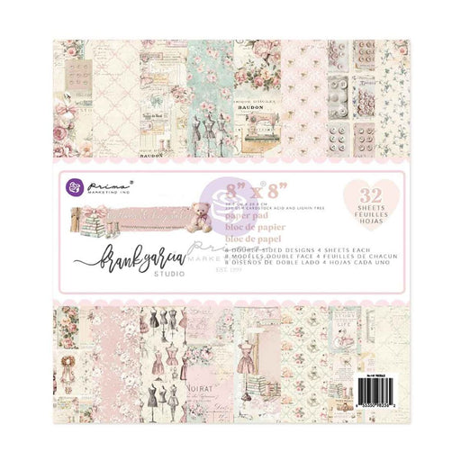 PRIMA BUTTONS AND KEEPSAKES COLLECTION 8X8 PAPER PAD 32 SHEETS - P982362