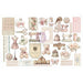 PRIMA BUTTONS AND KEEPSAKES COLLECTION EPHEMERA STITCHED CLIPPINGS 76 PCS - P982393
