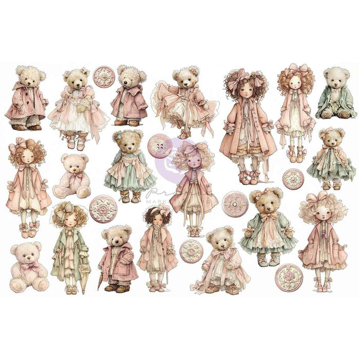 PRIMA BUTTONS AND KEEPSAKES COLLECTION EPHEMERA CHERISHED COMPANIONS 52 PCS -P982416