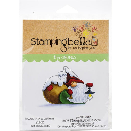 STAMPINGBELLA THE GNOMES GNOME WITH LANTON - EB882