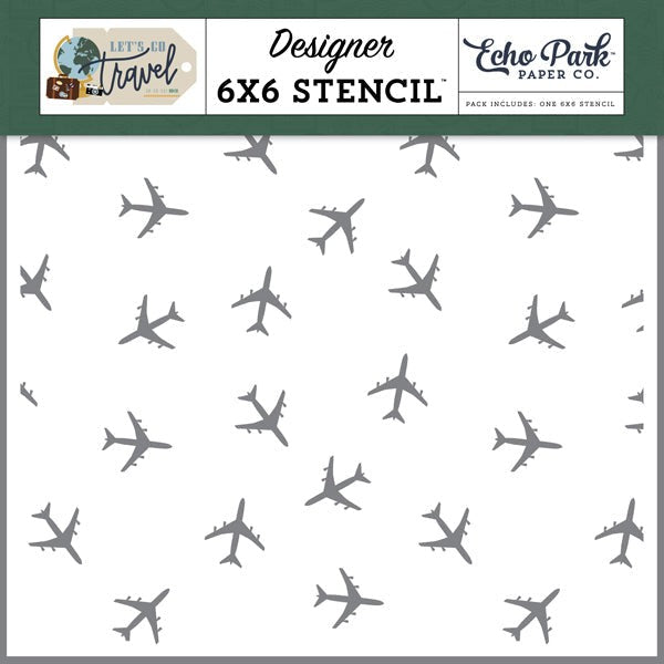 ECHO PARK COLLECTION LETS GO TRAVEL FLY AWAY STENCL - LGT310033