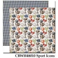 CARTA BELLA12X12 PAPER WORK PLAY HARD SPORTS ICONS - CBWH48010