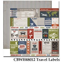 CARTA BELLA12X12 PAPER WORK PLAY HARD TRAVEL LABEL - CBWH48012