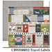 CARTA BELLA12X12 PAPER WORK PLAY HARD TRAVEL LABEL - CBWH48012