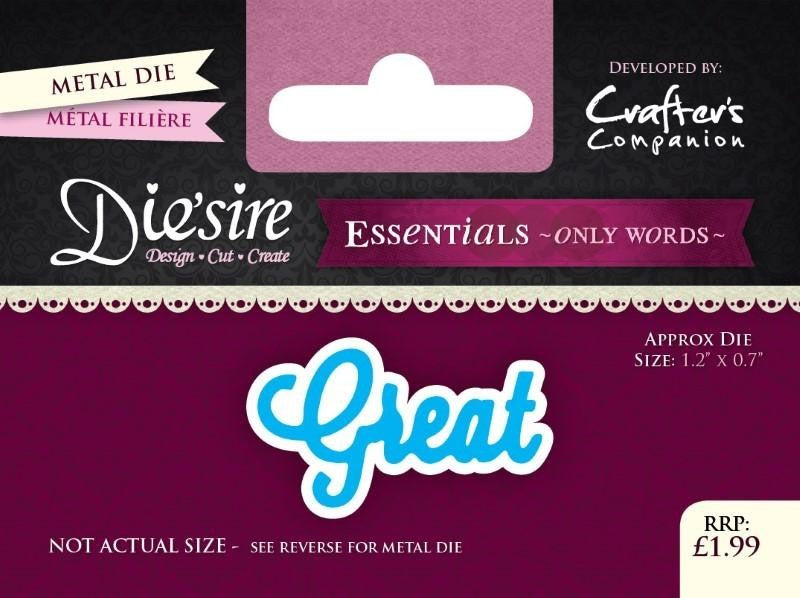 DIESIRE ESSENTIALS ON WORDS DIE GREAT - DSEW18