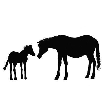 LAVINIA STAMPS HORSE AND FOAL - LAV006