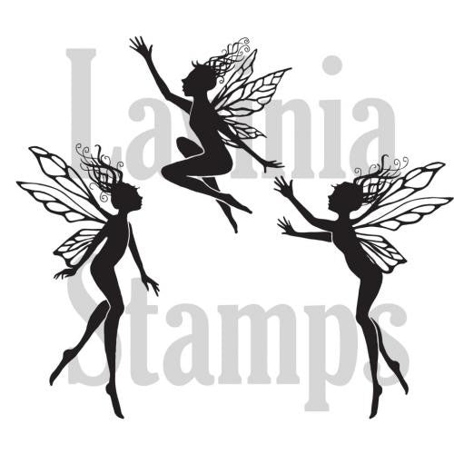 LAVINIA STAMPS THREE DANCING FAIRIES - LAV136A