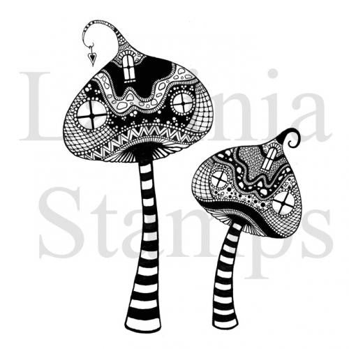 LAVINIA STAMPS ZEN TALL MUSHROOMS - LAV317
