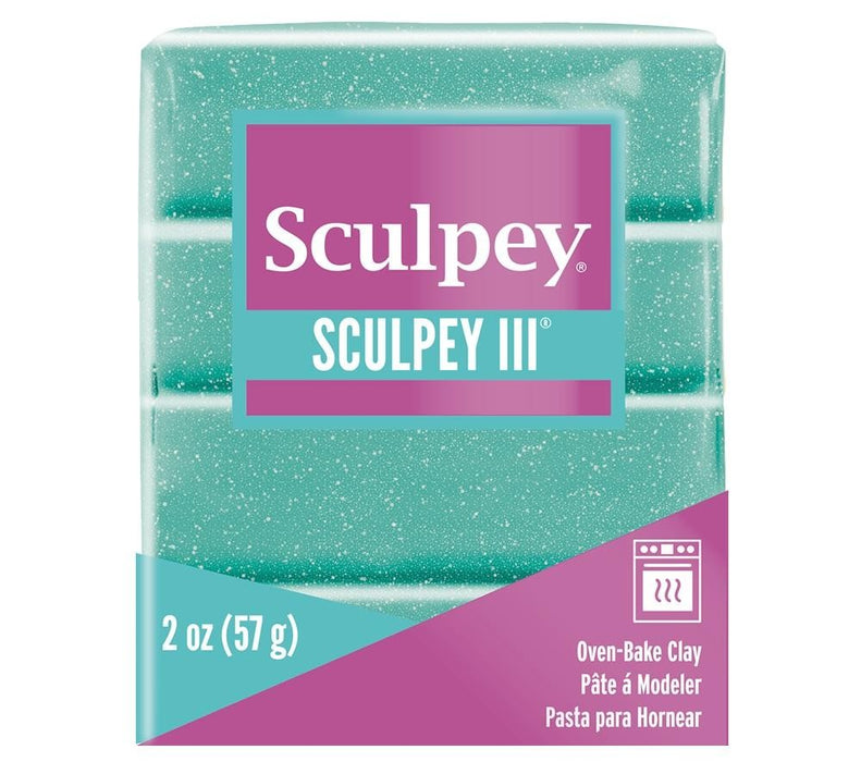 SCULPEY 3 57G CLAY TURQUOISE GLITTER - 162-574