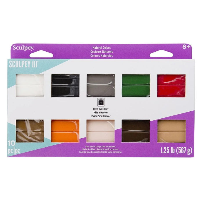 SCULPEY SCULPEY 3  PACK 10 PC NATURAL COLOURS   - S3MP0300-1