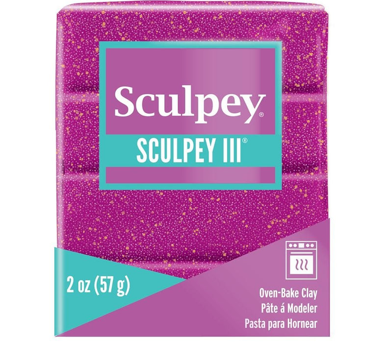 SCULPEY 3 57G CLAY VIOLET GLITTER - 162-562