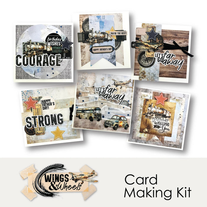 UNIQUELY CREATIVE WINGS AND WHEELS CARD MAKING KIT - UCSC1971